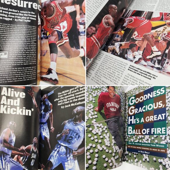 Sports Illustrated Michael Jordan I'm Back Magazine 1995 VTG Tiger Woods Unread - Picture 2 of 10